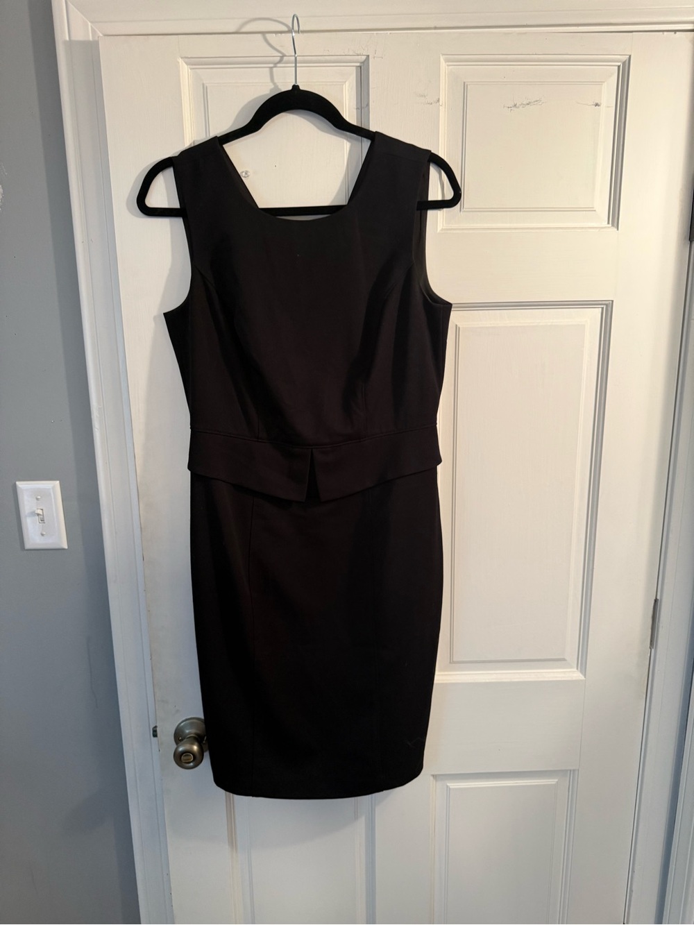The Limited Black Sleeveless Peplum Sheath Dress